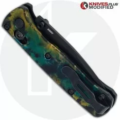 Benchmade Knives MODIFIED Benchmade Mini Bugout 533BK Knife + Custom AWT Anodized Scales -Benchmade Knives Shop KP 533BK1 12 CLOSED BACK 1