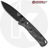 Benchmade Knives MODIFIED Benchmade Mini Bugout 533BK Knife + KP Contoured Damascus Pattern Carbon Fiber Scales