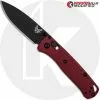 Benchmade Knives MODIFIED Benchmade Mini Bugout Red Dragon 533BK-1 Knife - Black Blade - Rit Dyed Handle
