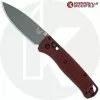 Benchmade Knives MODIFIED Benchmade Bugout 535GRY-1 Knife - Blood Red Rit Dye Handle