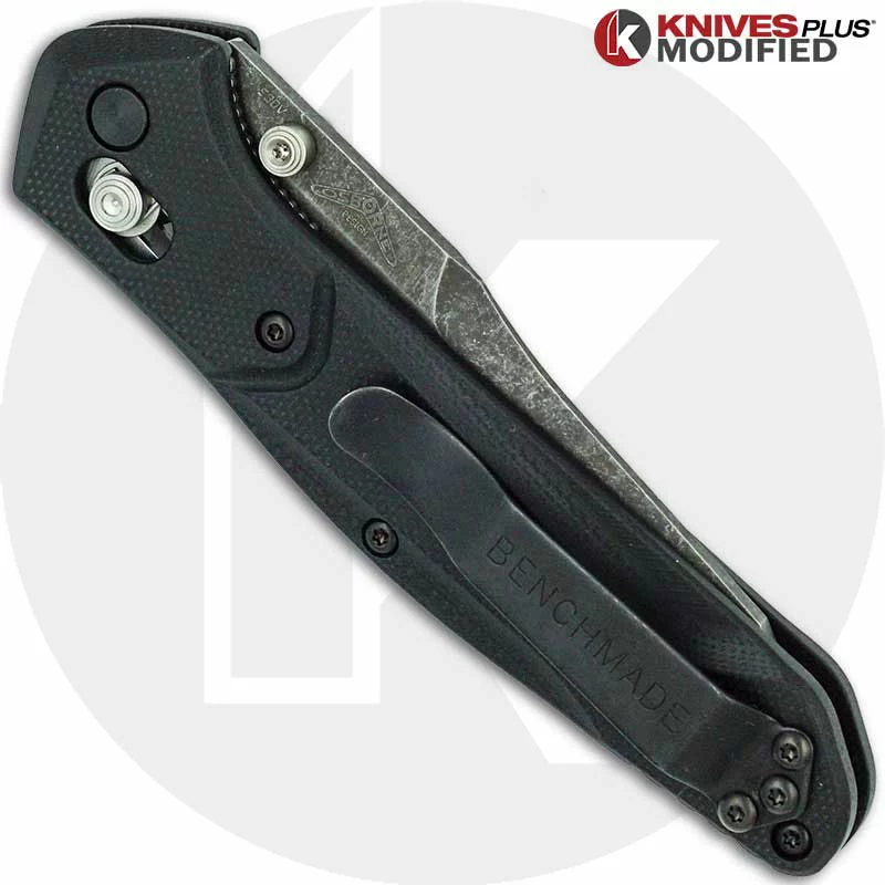 Benchmade Knives MODIFIED Benchmade 940-2 Osborne Knife - Acid Stonewash - G10 Handle 4 Benchmade Knives MODIFIED Benchmade 940-2 Osborne Knife - Acid Stonewash - G10 Handle - Image 4