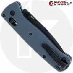 Benchmade Knives MODIFIED Benchmade Bugout 535BK Knife + KP Slate Blue G10 Scales -Benchmade Knives Shop KP BUGOUT SLATEBLUEG10 CLOSED BACK