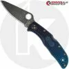 Spyderco Knives MODIFIED Spyderco K390 Endela Knife - Acid Stonewash - Heat Color Hardware - Rit Dye Fade