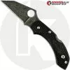 Spyderco Knives MODIFIED Spyderco Dragonfly 2 - Wharncliffe - Acid Stonewash - Regrind - Black Handle