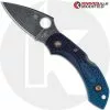 Spyderco Knives MODIFIED Spyderco K390 Dragonfly Knife - Acid Stonewash - Heat Color Hardware - Rit Dye Fade