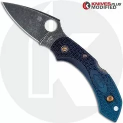 Spyderco Knives MODIFIED Spyderco K390 Dragonfly Knife - Acid Stonewash - Heat Color Hardware - Rit Dye Fade