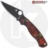 Spyderco Knives MODIFIED Spyderco Paramiliary 2 Knife - Black DLC - AWT Custom Anodized Scales - Bronze Titanium Hardware