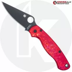 Spyderco Knives MODIFIED Spyderco Paramiliary 2 Knife - Black DLC - AWT Custom Agent Anodized Scales