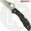 Spyderco Knives MODIFIED Spyderco Delica 4 Knife - Federal 2.5 Inch Regrind - Satin Blade