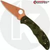 Spyderco Knives MODIFIED Spyderco Delica 4 Knife - CopperWash - Zome Handle