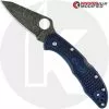 Spyderco Knives MODIFIED Spyderco Delica 4 - Youre My Boy Blue - Acid Wash - Regrind - Rit Dyed