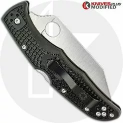 Spyderco Knives MODIFIED Spyderco Endura 4 Wharncliffe - Regrind - Satin Blade -Benchmade Knives Shop KP ENDURA 11 CLOSED BACK LOGO