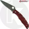Spyderco Knives MODIFIED Spyderco Endura 4 - The Ron Burgundy - Acid Wash - Rit Dyed Handle