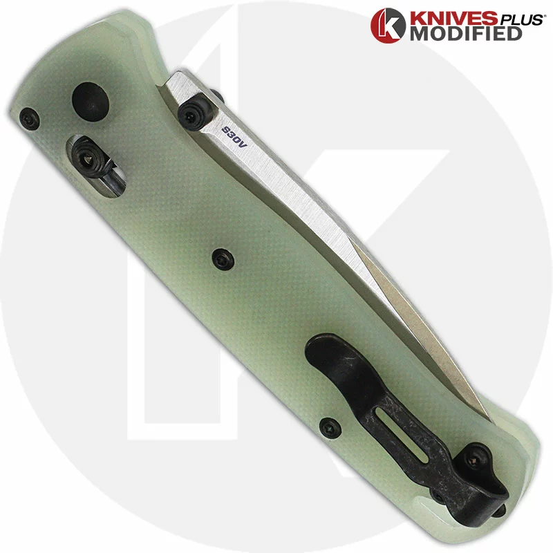 Benchmade Knives MODIFIED Benchmade Bugout 535 Knife + KP Jade G10 Scales + KP Black Thumbstud & Standoffs 3 Benchmade Knives MODIFIED Benchmade Bugout 535 Knife + KP Jade G10 Scales + KP Black Thumbstud & Standoffs - Image 3