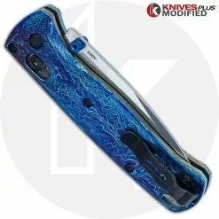 Benchmade Knives MODIFIED Benchmade Bugout 535 Knife + KP Titanium Scales + Mayhem Finish -Benchmade Knives Shop KP MAYHEMBUGOUT NEW CLOSED BACK