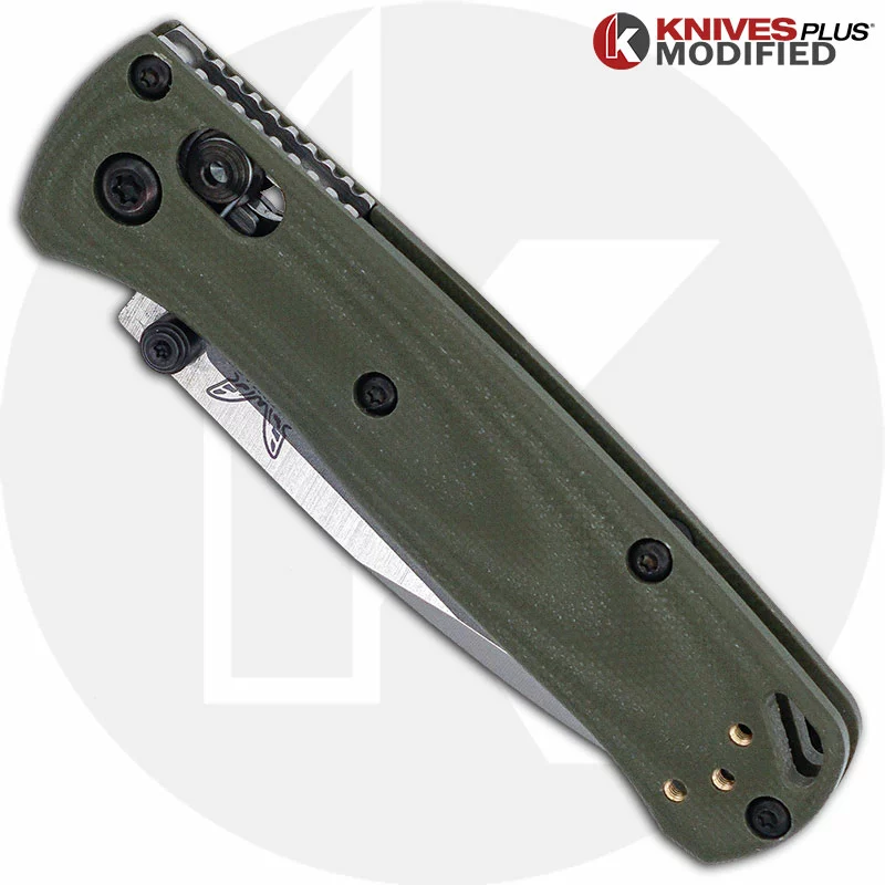 Benchmade Knives MODIFIED Benchmade Mini Bugout 533 Knife + KP Contoured OD Green G10 Scales + KP Black Thumbstud & Standoffs 2 Benchmade Knives MODIFIED Benchmade Mini Bugout 533 Knife + KP Contoured OD Green G10 Scales + KP Black Thumbstud & Standoffs - Image 2