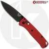 Benchmade Knives MODIFIED Benchmade Mini Bugout 533BK Knife + KP Contoured Red G10 Scales