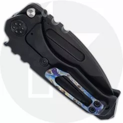 Medford Knife And Tool Medford Micro Praetorian T - PVD S35VN Tanto - PVD Titanium - Frame Lock Folder - USA Made -Benchmade Knives Shop MKT 008SPT CLOSED BACK