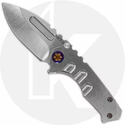 Medford Knife And Tool Medford Micro Praetorian T - Tumbled S35VN Drop Point - Tumbled Titanium Handle - Frame Lock Folder - USA Made