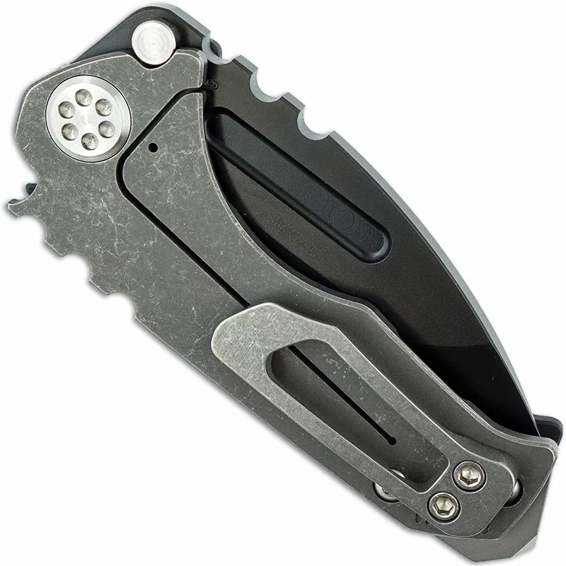 Medford Knife And Tool Medford Micro Praetorian G Knife - Black PVD Tanto - Black G10 And Stonewash Titanium - Frame Lock Folder - USA Made 3 Medford Knife And Tool Medford Micro Praetorian G Knife - Black PVD Tanto - Black G10 And Stonewash Titanium - Frame Lock Folder - USA Made - Image 3