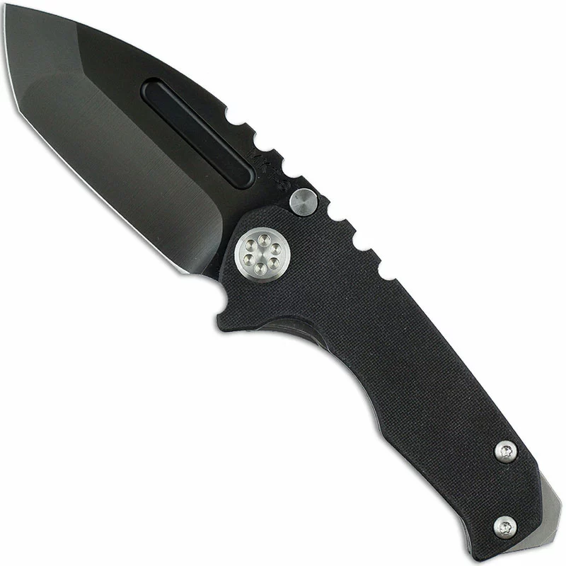 Medford Knife And Tool Medford Micro Praetorian G Knife - Black PVD Tanto - Black G10 And Stonewash Titanium - Frame Lock Folder - USA Made 1 Medford Knife And Tool Medford Micro Praetorian G Knife - Black PVD Tanto - Black G10 And Stonewash Titanium - Frame Lock Folder - USA Made