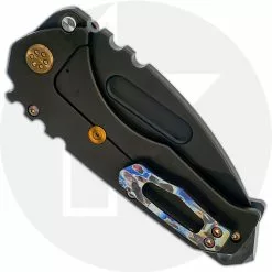 Medford Knife And Tool Medford Praetorian T - PVD S35VN Drop Point - Flamed Solar Flare Ti - Frame Lock Folder - USA Made -Benchmade Knives Shop MKT 012SPD 2 CLOSED BACK