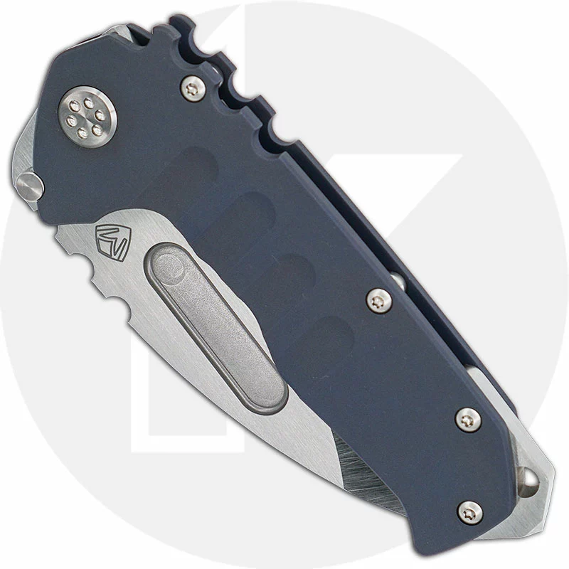 Medford Knife And Tool Medford Praetorian T - Satin S35VN Drop Point - Bead Blast Dark Blue Ti - Frame Lock Folder - USA Made 2 Medford Knife And Tool Medford Praetorian T - Satin S35VN Drop Point - Bead Blast Dark Blue Ti - Frame Lock Folder - USA Made - Image 2