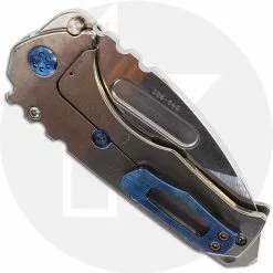 Medford Knife And Tool Medford Praetorian T - Tumbled S35VN Drop Point - Tumbled Titanium - Frame Lock Folder - NP3 Breaker - USA Made -Benchmade Knives Shop MKT 012STD 1 CLOSED BACK