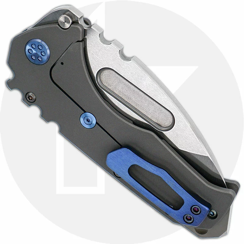 Medford Knife And Tool Medford Praetorian T - Tumbled S35VN Drop Point - Route 66 Ti - Frame Lock Folder - USA Made 3 Medford Knife And Tool Medford Praetorian T - Tumbled S35VN Drop Point - Route 66 Ti - Frame Lock Folder - USA Made - Image 3