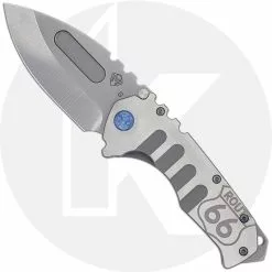 Medford Knife And Tool Medford Praetorian T - Tumbled S35VN Drop Point - Route 66 Ti - Frame Lock Folder - USA Made