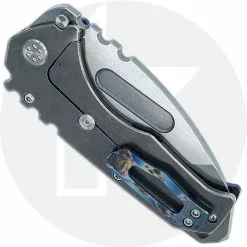 Medford Knife And Tool Medford Praetorian T - Tumbled S35VN Tanto - Faced Galaxy Ti - Frame Lock Folder - USA Made -Benchmade Knives Shop MKT 012STT 2 CLOSED BACK