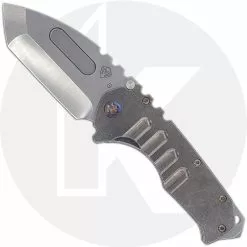 Medford Knife And Tool Medford Praetorian T - Tumbled S35VN Tanto - Tumbled Ti - Flamed Hardware - Frame Lock Folder - USA Made