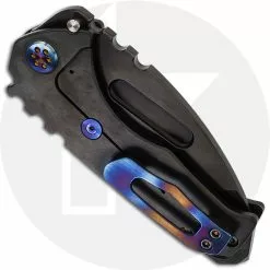 Medford Knife And Tool Medford Praetorian Genesis T - Tumbled PVD S35VN Tanto - Tumbled PVD Titanium - Frame Lock Folder - PVD Breaker - USA Made -Benchmade Knives Shop MKT 029SJT 1 CLOSED BACK