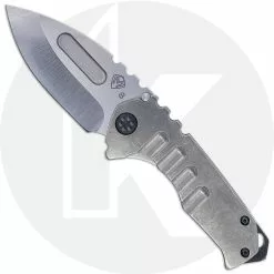 Medford Knife And Tool Medford Praetorian Genesis T - Tumbled S35VN Drop Point - Tumbled Ti - Frame Lock Folder - USA Made