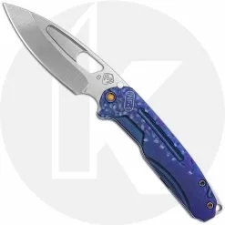 Medford Knife And Tool Medford Infraction - Tumbled S35VN Drop Point - Violet Falling Leaf Ti - Frame Lock Folder - USA Made