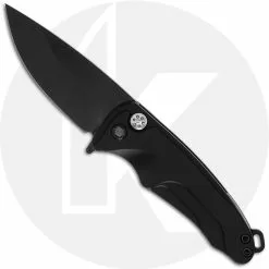 Medford Knife And Tool Medford Smooth Criminal - PVD S35VN Drop Point - Black Aluminum Handle - Button Lock Folder - USA Made