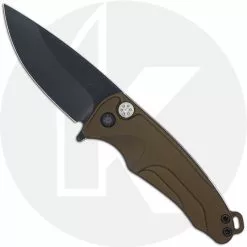 Medford Knife And Tool Medford Smooth Criminal - PVD S35VN Drop Point - Dijon Yellow Aluminum - Button Lock Folder - USA Made