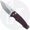 Medford Knife And Tool Medford Smooth Criminal - Tumbled S35VN Drop Point - Crimson Red Aluminum - Button Lock Folder - USA Made