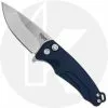 Medford Knife And Tool Medford Smooth Criminal - Tumbled S35VN Drop Point - Blue Aluminum - Button Lock Folder - USA Made