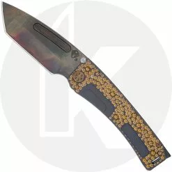 Medford Knife And Tool Medford Marauder-H Knife - 3V Vulcan Tanto - Violet / Bronze Predator Ti - Frame Lock Folder - USA Made
