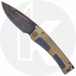 Medford Knife And Tool Medford Marauder-H Knife - S45VN Vulcan Drop Point - Blue With Bronze Flats - Frame Lock Folder - USA Made