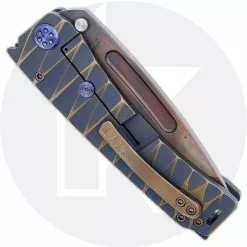 Medford Knife And Tool Medford Marauder-H Knife - S45VN Vulcan Tanto - Violet / Bronze Lightning Ti - Frame Lock Folder - USA Made 5 Medford Knife And Tool Medford Marauder-H Knife - S45VN Vulcan Tanto - Violet / Bronze Lightning Ti - Frame Lock Folder - USA Made -Benchmade Knives Shop MKT 0454VT CLOSED BACK