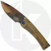 Medford Knife And Tool Medford Marauder-H Knife - Vulcan S35VN Drop Point - Gold / Bronze Hammered Titanium - Frame Lock Folder - USA Made