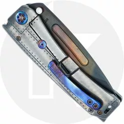 Medford Knife And Tool Medford Marauder-H Knife - Vulcan S35VN Drop Point - Tumbled Warthog / Rivets Ti - Frame Lock Folder - USA Made -Benchmade Knives Shop MKT 045SVD 3 CLOSED BACK