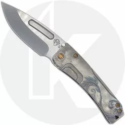 Medford Knife And Tool Medford Slim Midi - Tumbled S35VN Drop Point - Tumbled Filigree Ti - Frame Lock Folder - USA Made