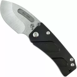 Medford Knife And Tool Medford Hunden Knife - Tumble Finish Drop Point - Black PVD Titanium - Frame Lock Folder - USA Made