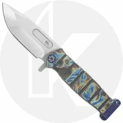Medford Knife And Tool Medford USMC Fighter Flipper - Tumbled S35VN Drop Point - Flamed Titanium - Frame Lock Folder - USA Made