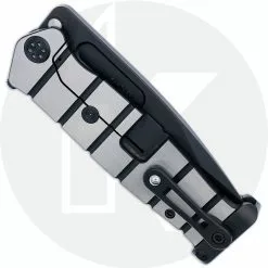 Medford Knife And Tool Medford USMC Fighter Flipper - PVD S35VN Drop Point - PVD / Faced Silver Ti - Frame Lock Folder - USA Made -Benchmade Knives Shop MKT 204SPQ CLOSED BACK