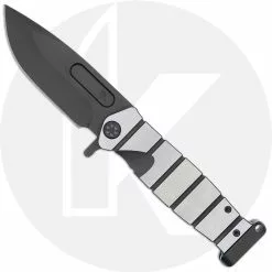 Medford Knife And Tool Medford USMC Fighter Flipper - PVD S35VN Drop Point - PVD / Faced Silver Ti - Frame Lock Folder - USA Made