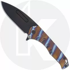 Medford Knife And Tool Medford Praetorian Slim Flipper - PVD S35VN Drop Point - Flamed Bronze Stripes - Frame Lock Folder - USA Made